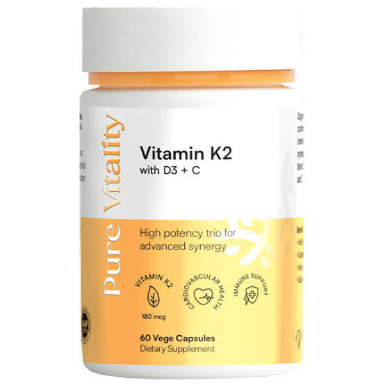 Pure Vitality K2 with D3 plus Vit C